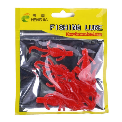 HENGJIA SO103 10 PCS 5cm/1g Gecko Shaped Simulation Fish Bait Soft Bait for Fishing (Red)-garmade.com