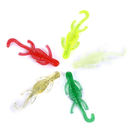 HENGJIA SO103 10 PCS 5cm/1g Gecko Shaped Simulation Fish Bait Soft Bait for Fishing (Red)-garmade.com