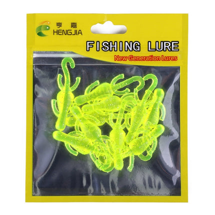 HENGJIA SO103 10 PCS 5cm/1g Gecko Shaped Simulation Fish Bait Soft Bait for Fishing (Fluorescent Green)-garmade.com