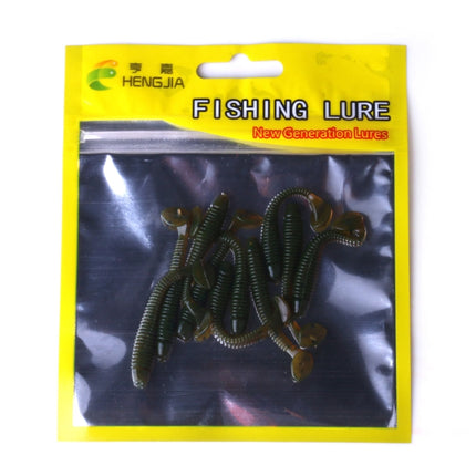 HENGJIA SO041 5cm/0.6g 10 PCS Fishing Wobbler Soft Jigging Fishing Lure Worm Swimbaits Silicone Bait-garmade.com