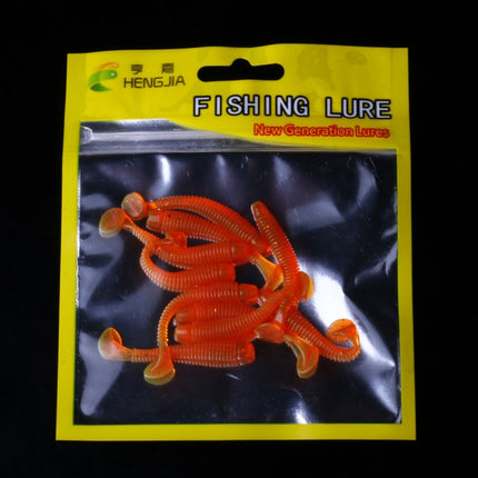 HENGJIA SO041 5cm/0.6g 10 PCS Fishing Wobbler Soft Jigging Fishing Lure Worm Swimbaits Silicone Bait-garmade.com