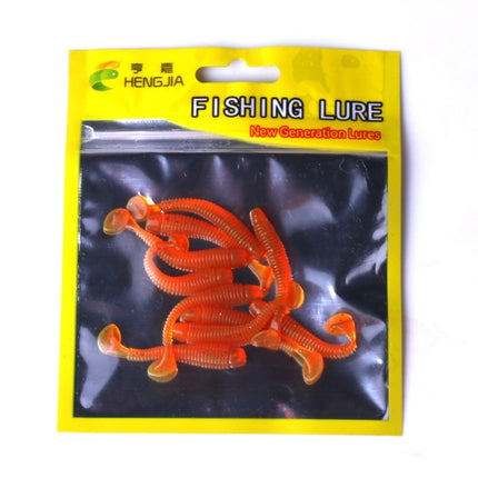 HENGJIA SO041 5cm/0.6g 10 PCS Fishing Wobbler Soft Jigging Fishing Lure Worm Swimbaits Silicone Bait-garmade.com