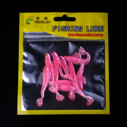 HENGJIA SO041 5cm/0.6g 10 PCS Fishing Wobbler Soft Jigging Fishing Lure Worm Swimbaits Silicone Bait-garmade.com