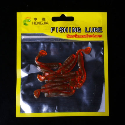 HENGJIA SO041 5cm/0.6g 10 PCS Fishing Wobbler Soft Jigging Fishing Lure Worm Swimbaits Silicone Bait-garmade.com