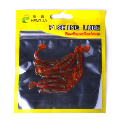 HENGJIA SO041 5cm/0.6g 10 PCS Fishing Wobbler Soft Jigging Fishing Lure Worm Swimbaits Silicone Bait-garmade.com