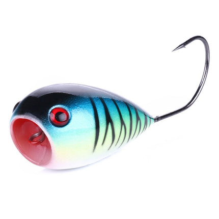 HENGJIA PO036 8cm/13g Big Mouth Single Hook Hitting Water Wave Hard Bait Lure Outdoor Fishing Gear Lure Fishing Bait Fishing Tackle (PO036-1)-garmade.com