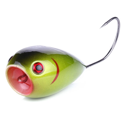 HENGJIA PO036 8cm/13g Big Mouth Single Hook Hitting Water Wave Hard Bait Lure Outdoor Fishing Gear Lure Fishing Bait Fishing Tackle (PO036-4)-garmade.com