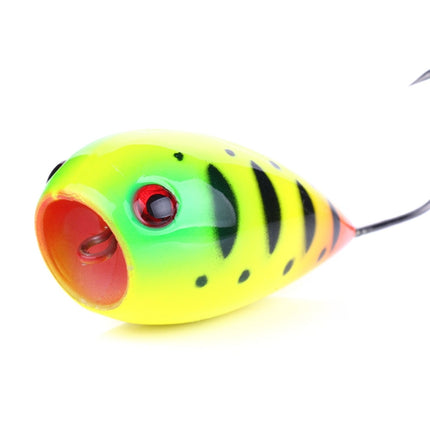 HENGJIA PO036 8cm/13g Big Mouth Single Hook Hitting Water Wave Hard Bait Lure Outdoor Fishing Gear Lure Fishing Bait Fishing Tackle (PO036-7)-garmade.com