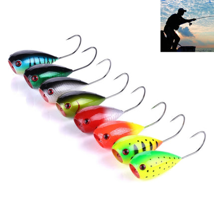 HENGJIA PO036 8 PCS 8cm/13g Big Mouth Single Hook Hitting Water Wave Hard Bait Lure Outdoor Fishing Gear Lure Fishing Bait Fishing Tackle-garmade.com