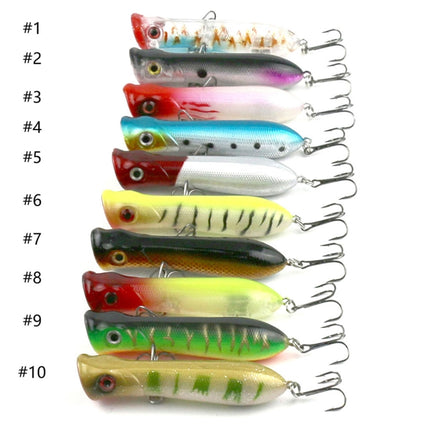 HENGJIA PO032 8cm/12g Simulation Hard Baits Fishing Lures with Hooks Tackle Baits Fit Saltwater and Freshwater (1#)-garmade.com