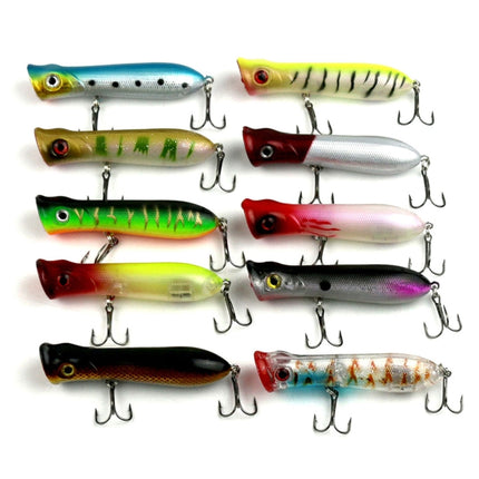 HENGJIA PO032 8cm/12g Simulation Hard Baits Fishing Lures with Hooks Tackle Baits Fit Saltwater and Freshwater (6#)-garmade.com