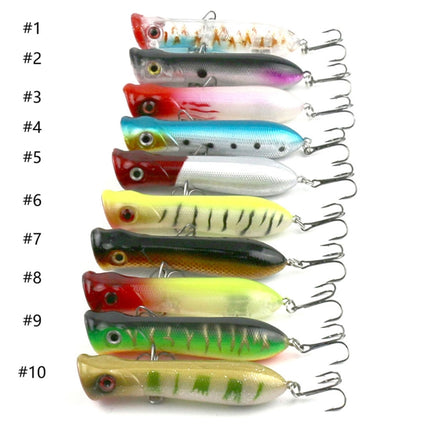HENGJIA PO032 8cm/12g Simulation Hard Baits Fishing Lures with Hooks Tackle Baits Fit Saltwater and Freshwater (10#)-garmade.com