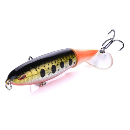 HENGJIA PE018 10cm/13g Propeller Tractor Shaped Hard Baits Fishing Lures Tackle Baits Fit Saltwater and Freshwater (3#)-garmade.com