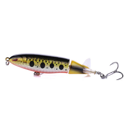 HENGJIA PE018 10cm/13g Propeller Tractor Shaped Hard Baits Fishing Lures Tackle Baits Fit Saltwater and Freshwater (3#)-garmade.com