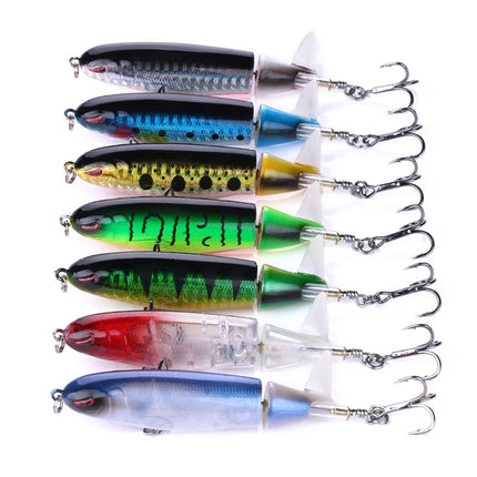 HENGJIA PE018 10cm/13g Propeller Tractor Shaped Hard Baits Fishing Lures Tackle Baits Fit Saltwater and Freshwater (4#)-garmade.com