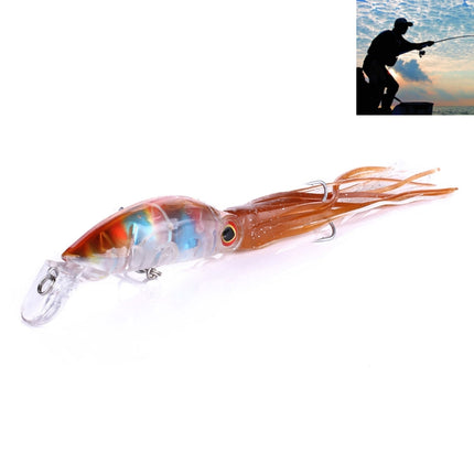 HENGJIA JIZ002 10cm/16.6g Big Octopus Squid Shaped Hard Baits Long Shot Fishing Lures Tackle Baits Fit Sea Fishing and Freshwater Fishing (A)-garmade.com