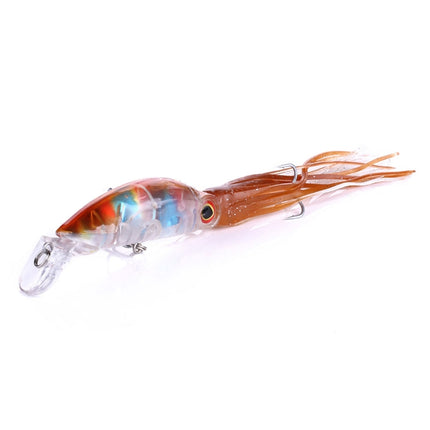 HENGJIA JIZ002 10cm/16.6g Big Octopus Squid Shaped Hard Baits Long Shot Fishing Lures Tackle Baits Fit Sea Fishing and Freshwater Fishing (A)-garmade.com