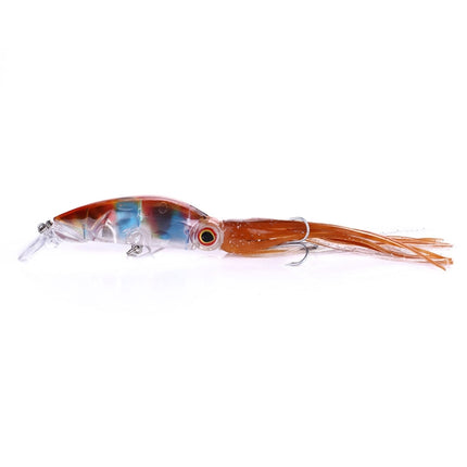 HENGJIA JIZ002 10cm/16.6g Big Octopus Squid Shaped Hard Baits Long Shot Fishing Lures Tackle Baits Fit Sea Fishing and Freshwater Fishing (A)-garmade.com