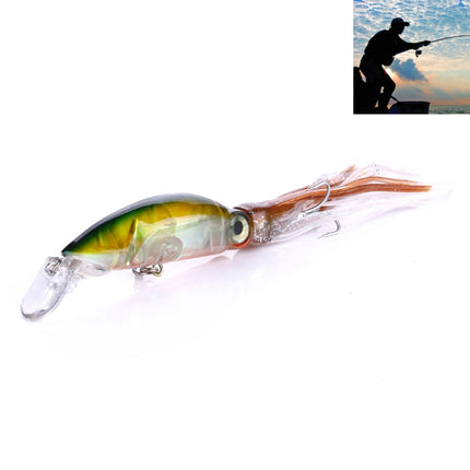 HENGJIA JIZ002 10cm/16.6g Big Octopus Squid Shaped Hard Baits Long Shot Fishing Lures Tackle Baits Fit Sea Fishing and Freshwater Fishing (C)-garmade.com