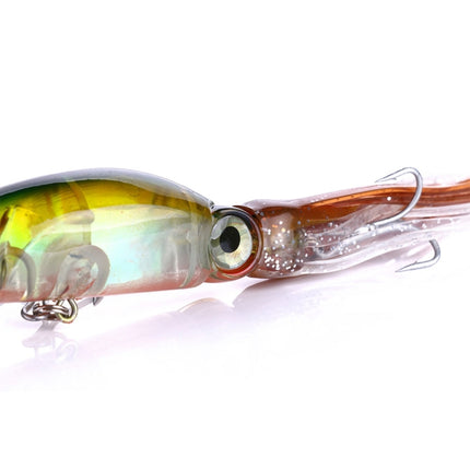 HENGJIA JIZ002 10cm/16.6g Big Octopus Squid Shaped Hard Baits Long Shot Fishing Lures Tackle Baits Fit Sea Fishing and Freshwater Fishing (C)-garmade.com