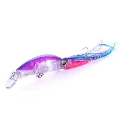 HENGJIA JIZ002 10cm/16.6g Big Octopus Squid Shaped Hard Baits Long Shot Fishing Lures Tackle Baits Fit Sea Fishing and Freshwater Fishing (D)-garmade.com