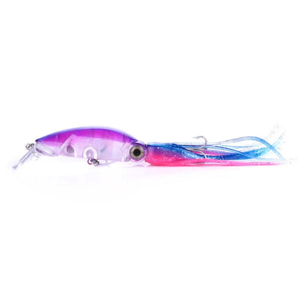 HENGJIA JIZ002 10cm/16.6g Big Octopus Squid Shaped Hard Baits Long Shot Fishing Lures Tackle Baits Fit Sea Fishing and Freshwater Fishing (D)-garmade.com