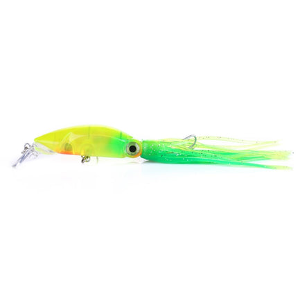 HENGJIA JIZ002 10cm/16.6g Big Octopus Squid Shaped Hard Baits Long Shot Fishing Lures Tackle Baits Fit Sea Fishing and Freshwater Fishing (E)-garmade.com