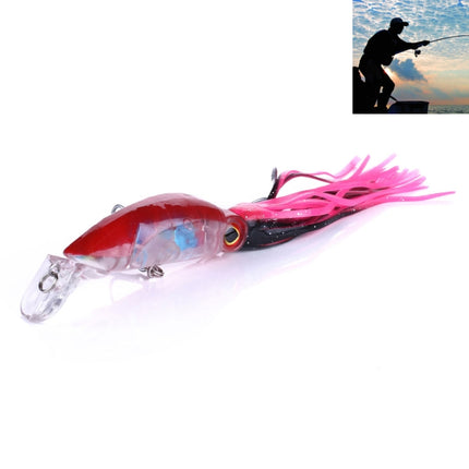 HENGJIA JIZ002 10cm/16.6g Big Octopus Squid Shaped Hard Baits Long Shot Fishing Lures Tackle Baits Fit Sea Fishing and Freshwater Fishing (F)-garmade.com