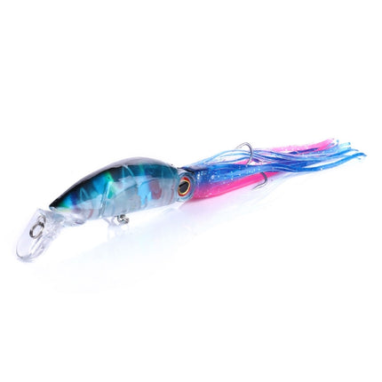 HENGJIA JIZ002 10cm/16.6g Big Octopus Squid Shaped Hard Baits Long Shot Fishing Lures Tackle Baits Fit Sea Fishing and Freshwater Fishing (G)-garmade.com