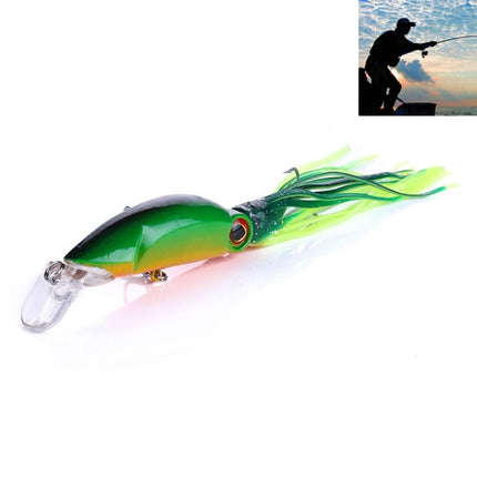 HENGJIA JIZ002 10cm/16.6g Big Octopus Squid Shaped Hard Baits Long Shot Fishing Lures Tackle Baits Fit Sea Fishing and Freshwater Fishing (H)-garmade.com