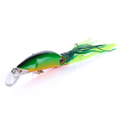 HENGJIA JIZ002 10cm/16.6g Big Octopus Squid Shaped Hard Baits Long Shot Fishing Lures Tackle Baits Fit Sea Fishing and Freshwater Fishing (H)-garmade.com